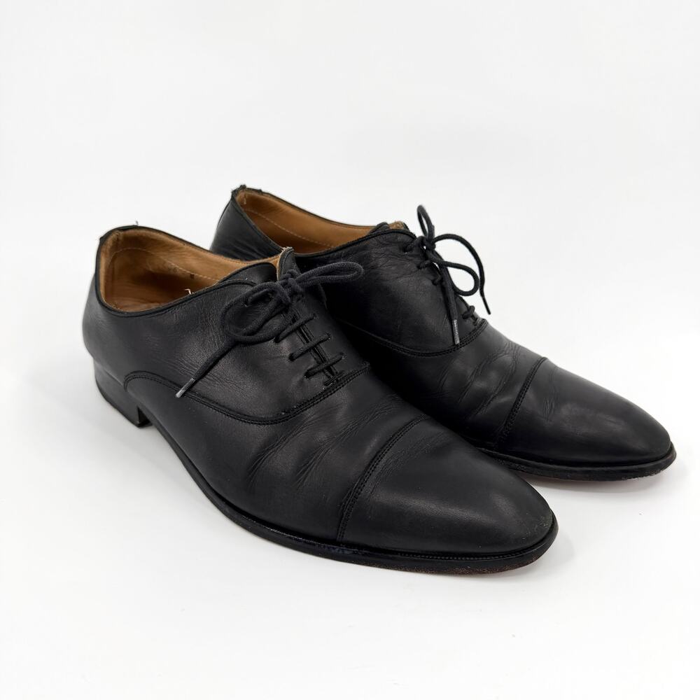 To Boot New York Black 100% Leather Adam Derrick Cap Toe Oxfords